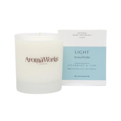 AromaWorks Light Candle Spearmint & Lime Medium 220g